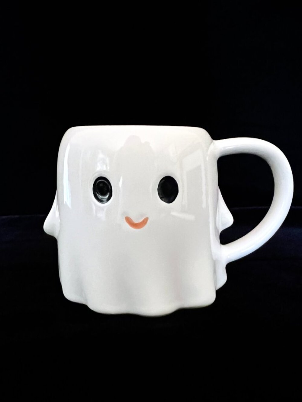 Crofton Mug, 3-D Smiling Ghost Stoneware Coffee Mug, NWOTS!